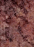 CACB 723FB Floral Boutique Mid brown with Dusky Pink Toned Small Flowers and Leaves Batik Cotton for Patchwork and Quilting
