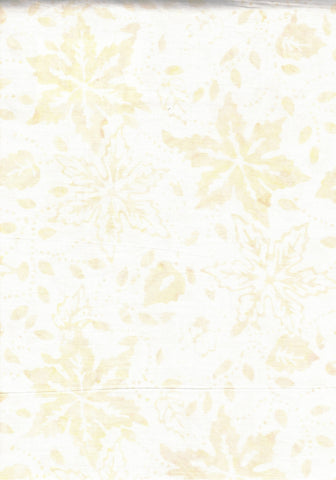 CACB 757 FB2 Floral Boutique Cream with Dark Cream Leaves and Dots Batik Cotton for Patchwork and Quilting