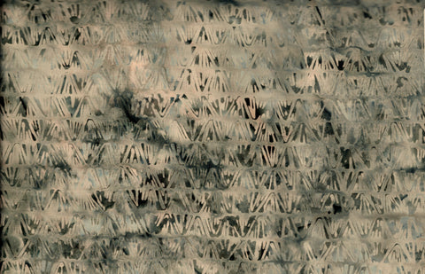 CACB 761 H   Tan Grey Triangular Tiles Hoffman Batik Fabric for Patchwork and Quilting