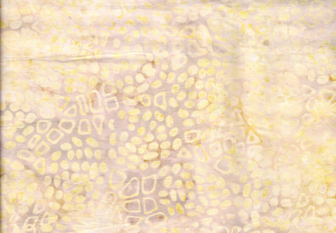 CACB 762 T Pale Yellow and Cream Small Tile Pattern Batik Cotton Fabric for Patchwork and Quilting. Timeless Tonga