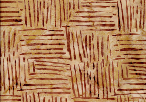CACB 764 A Anthology Line by Line Collection Rust Tan Lines Cotton Batik Fabric Patchwork and Quilting