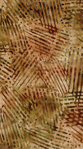 CACB 775 Sale 0.8M Piece Gold Tan Geometric Floral Batik Cotton