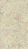CACB 776 T Floral Design Cream Tan Colour Batik Cotton Fabric for Patchwork and Quilting. Timeless Tonga Fabric