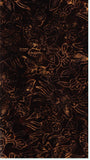 Dark  Brown Cotton Batik fabric with intricate floral patterns