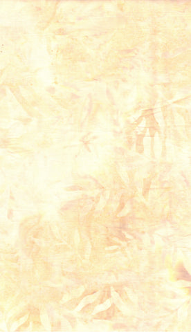 CACB 800 FB3 Floral Boutique Batik Cotton Cream and Light Tan Leaves on Cream for Patchwork and Quilting