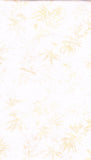 Cream Leaves on Cream cotton vatik fabric