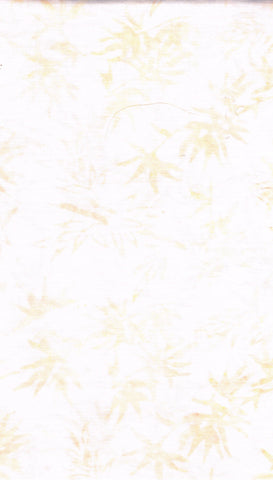 CACB 802 FB3 Floral Boutique Batik Cotton Pale Cream Leaves on Cream for Patchwork and Quilting