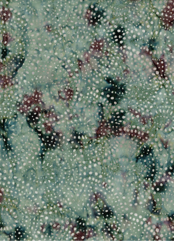 CAG 1025 Blue Green and Brown tones with white spots Cotton Fabric for Patchwork and Quilting