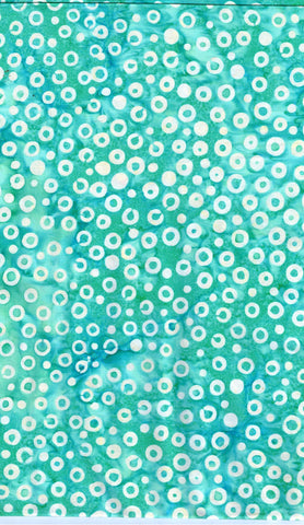 CAG 110 Aqua Green with Cream Circles, Bulk Discount 1.0M Piece