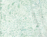 CAG 441 H Pale Mint Green Abstract Leaf Sprays on a Tiny White Print Background Hoffman Batik Fabric for Patchwork and Quilting (Copy)