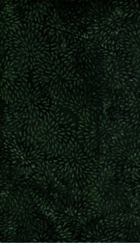CAG 444 IB Dark Green Starbursts Cotton Batik Fabric by Island Batik