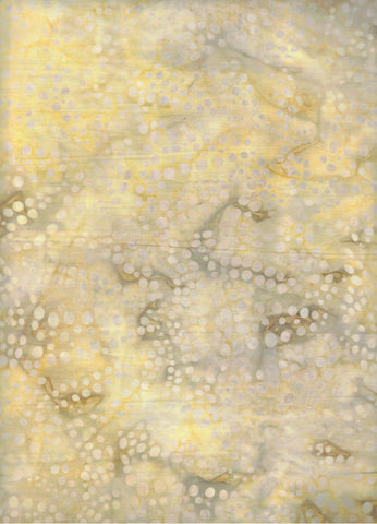 CAOY 152 Pale Yellow and Beige with Cream Dots Batik Cotton