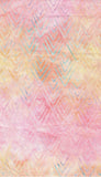 CAOY 239 R Pale Apricot Yellow with Zig Zag Multi Coloured Lines Cotton Batik for Patchwork and Quilting