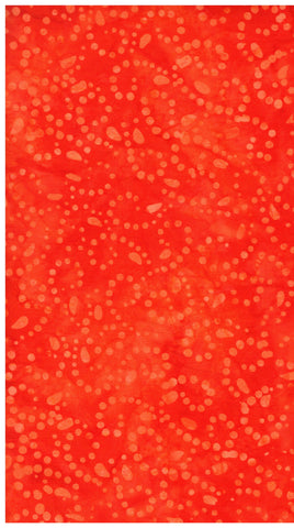 CAOY 256 FB3 Floral Boutique Batik Cotton Orange Dots in Spirals on Orange for Patchwork and Quilting