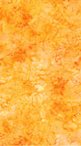 A full-frame abstract pattern in warm orange and yellow tones with marbled, watercolor-like texture and organic branching lines.