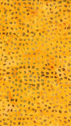 CAOY 279 A Anthology Fabrics Tan Triangular Random Shapes on Yellow Gold Cotton Batik Fabric Patchwork and Quilting
