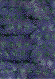 CAP 365 H Purple Green Batik Cotton Fabric