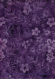 CAP 725 FB2 Floral Boutique Violet Flowers on Darker Violet Batik Cotton for Patchwork and Quilting