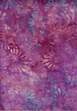 CAP 728 FB2 Purple Floral Batik Cotton Fabric
