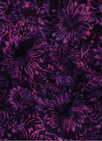 CAP 710 FB Floral Boutique Dark Purple Large Pink Outlined Flowers Cotton for Patchwork and Quilting