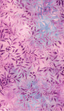Purple Flowers on Mid Purple Cotton Batik FAbric