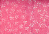 CAR 472 A   Pink with White Stars Batik for Patchwork and Quilting. Anthology Fabric