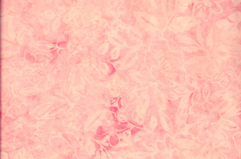 CAR 474 T Pink with subtle paler flowers and leaves Batik Cotton, for Patchwork, Quilting and Sewing
