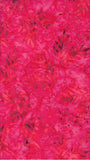 Pink Ornage and Tan floral patterned cotton batik fabric