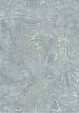 CAWBG 729 FB2 Floral Boutique Pale Silvery Grey Leaves, Flowers and Dots on Pale Grey Batik Cotton for Patchwork and Quilting