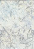 CAWBG 733 FB2 Floral Boutique Pale to Mid Blue Grey Leaves and Tulip Flowers on Pale Grey Batik Cotton for Patchwork and Quilting