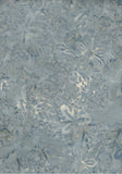 CAWBG 736 FB2 Floral Boutique Pale Grey Leaves and Flowers on Mid Grey Batik Cotton for Patchwork and Quilting