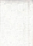 CAWBG 711 White Pale Sage Green Grey Geometric Batik Fabric for Patchwork and Quilting