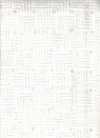 CAWBG 711 White Pale Sage Green Grey Geometric Batik Fabric for Patchwork and Quilting