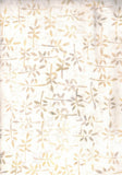 CAWBG 713 Cream Pale Brown Leaf Pattern Batik Fabric for Patchwork and Quilting