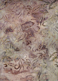 CAWBG 716 FB Floral Grey Green Swirls and Leaves on Beige and Grey  Batik Fabric for Patchwork and Quilting