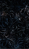 Dark floral pattern on a charcoal background cotton batik fabric