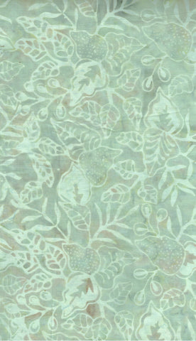 CAWBG 756 FB3 Floral Boutique Batik Cotton Sage Green Grey Flowers on Grey for Patchwork and Quilting