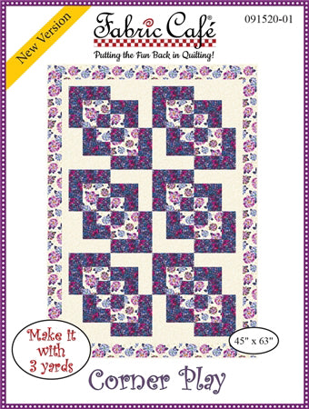 FCP  Corner Play Fabric Cafe 3 Yd Quilts Pattern - Corner Play