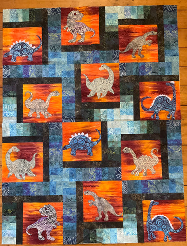 KP1P1-15 Dinosaur Applique Quilt Pattern Only