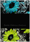 FB1M3 0303 Fabric Bundle 1M each of 2 Co-ordinating Prints and 1 Tonal Cotton Batik Fabrics