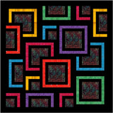 KP1K1-17 Black Opal Logs Fabric Kit, Lounge Quilt Size 80" x 80"