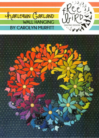 KP1 FreeBird Quilting Designs - Harlequin Garland Wall Hanging Pattern by Carolyn Murfitt