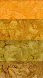 AT FQ4 0404 gold tonal batik fat Quarter bundle with 4 Fat Quarters              