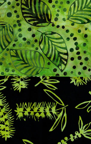 Green Batik Fat Quarter Bundle- 2 Fat Quarters/ SBFQ2-19