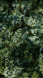 CAG 463 H Green Leaf Print Cotton Batik Fabric