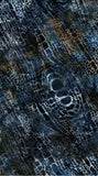 CAWG 764 H Grey and Steel Blue Geometric batik print meterage