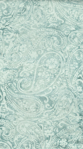 Grey Batik Fabric for Patchwork, Quilting, Sewing and Textile Art: Grey Paisley Stamped Hoffman Batik/CAWBG 767 H