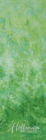OMBRE  H851 069 Jungle, Pale Green to Mid Green Graduation[25 cm strip across Fabric per unit] Batik Fabric for Patchwork and Quilting