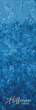 OMBRE  H851 442 Flax Mid Blue to Dark Blue Graduation[25 cm strip across Fabric per unit] Batik Fabric for Patchwork and Quilting