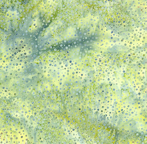 CAG 322H Dot Hoffman Batik- Celadon Fabric for Patchwork and Quilting